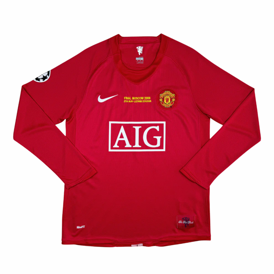 Camiseta Manchester United 07/08 1ª equipación manga larga